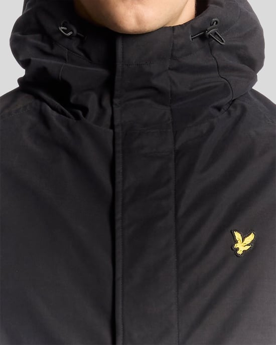 Lyle & Scott Schwerer Parka mit Kapuze – Schwarz - Image 3