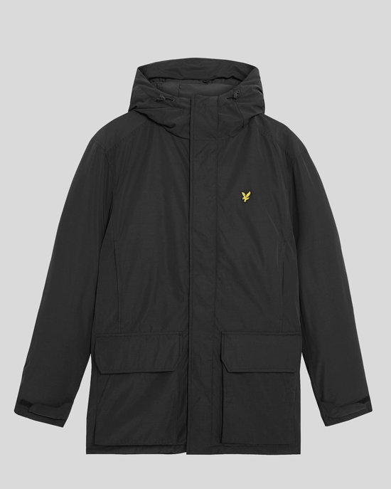 Lyle & Scott Schwerer Parka mit Kapuze – Schwarz - Image 5