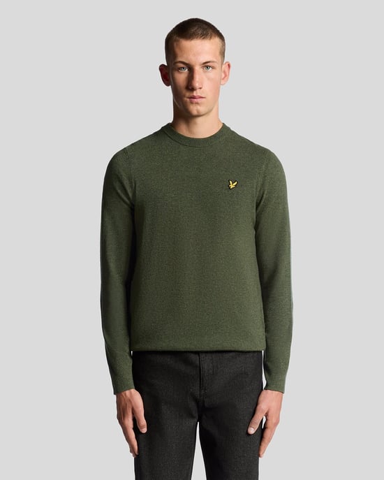 Lyle & Scott – Rundhalspullover aus Lammwollmischung – Grün - Image 1
