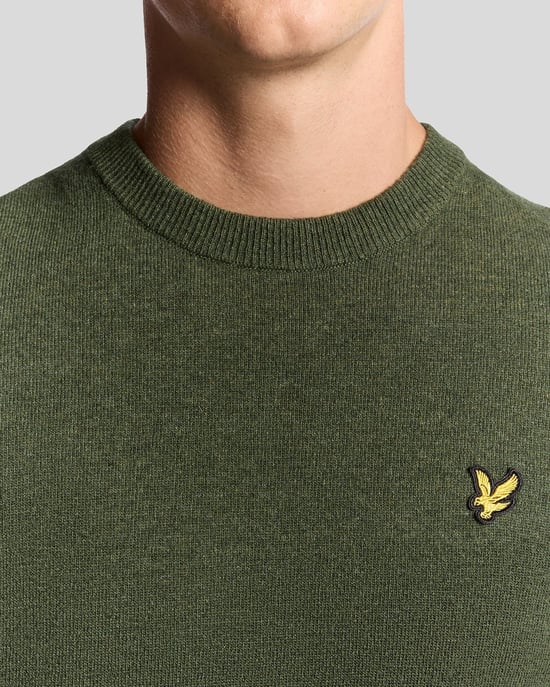 Lyle & Scott – Rundhalspullover aus Lammwollmischung – Grün - Image 3