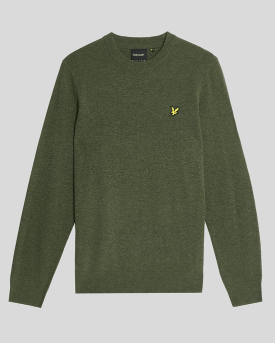 Lyle & Scott – Rundhalspullover aus Lammwollmischung – Grün - Image 5