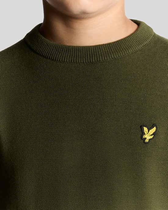 Lyle & Scott Jungen-Baumwollpullover mit Rundhalsausschnitt - Grün - Image 3