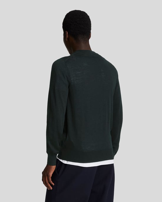 Lyle & Scott Pullover aus Merinowolle mit Rundhalsausschnitt - Schwarz - Image 3