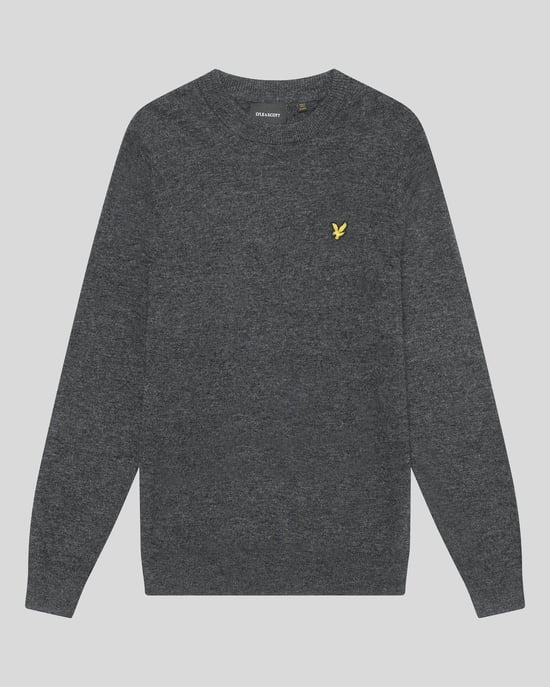 Lyle & Scott – Pullover aus Lammwollmischung mit Rundhalsausschnitt – Grau - Image 5