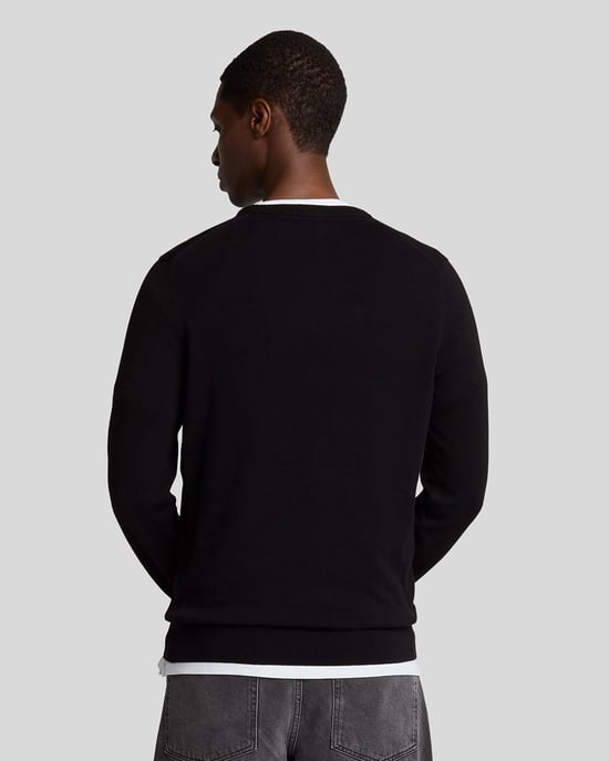 Lyle & Scott Baumwollpullover mit Rundhalsausschnitt - Schwarz - Image 3
