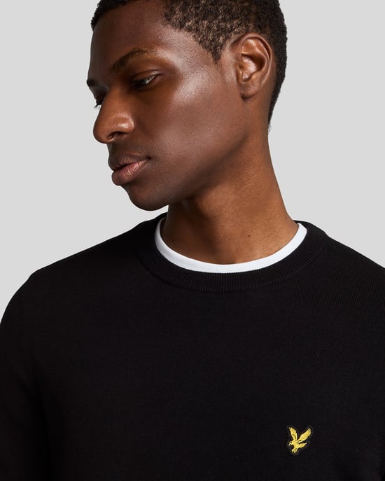 Lyle & Scott Baumwollpullover mit Rundhalsausschnitt - Schwarz - Image 4