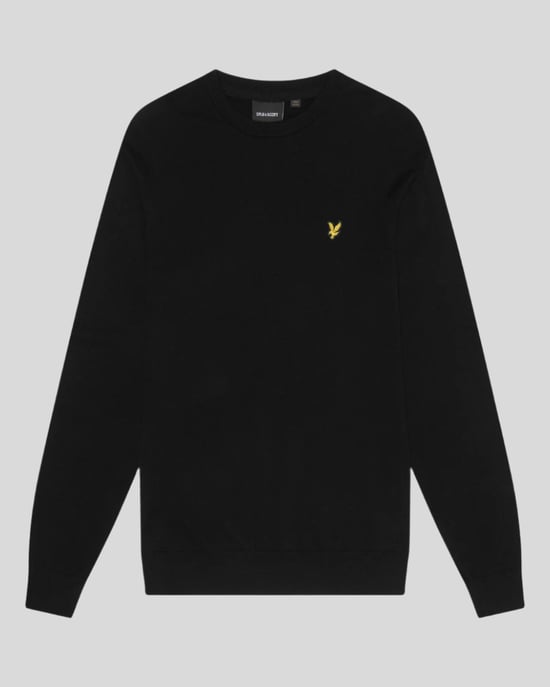 Lyle & Scott Baumwollpullover mit Rundhalsausschnitt - Schwarz - Image 5