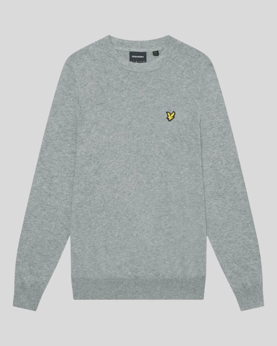 Lyle & Scott Rundhalspullover aus Baumwoll-Merinowolle - Grau - Image 5