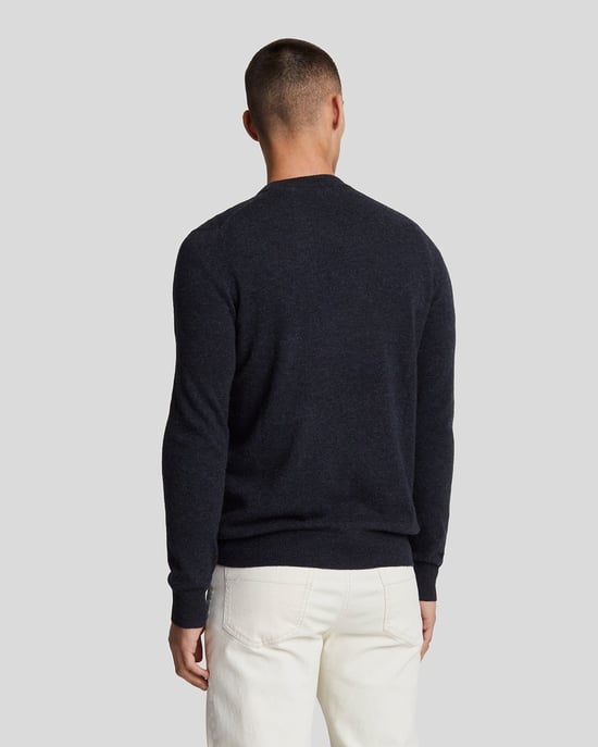 Lyle & Scott – Rundhalspullover aus Lammwollmischung – Marineblau - Image 3