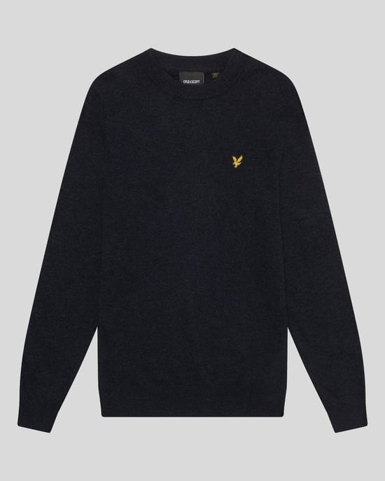 Lyle & Scott – Rundhalspullover aus Lammwollmischung – Marineblau - Image 5
