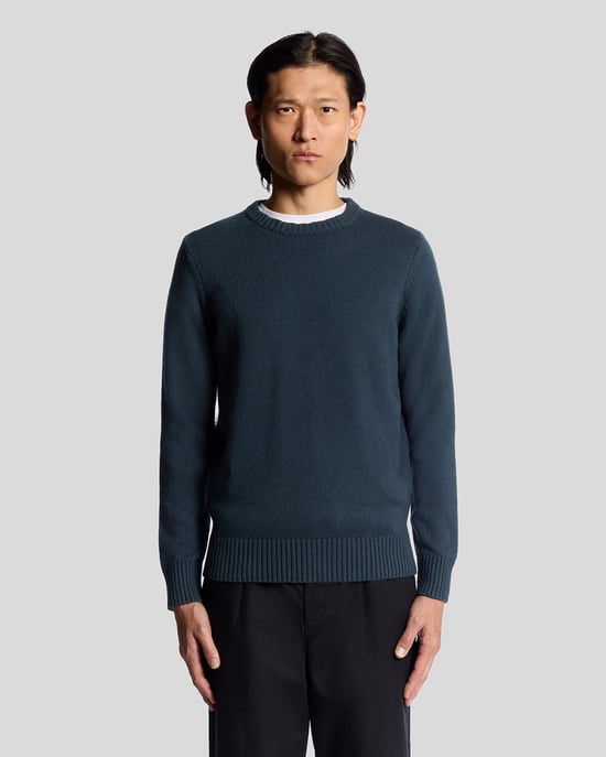 Lyle & Scott – Rundhalspullover aus Wollmischung – Schwarz - Image 1