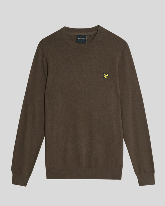 Lyle & Scott Baumwoll-Merino Rundhals-Pullover - Braun - Image 5