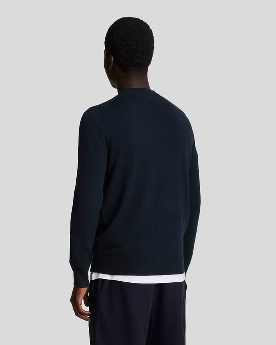 Lyle & Scott – Rundhalspullover aus Lammwolle – Marineblau - Image 3