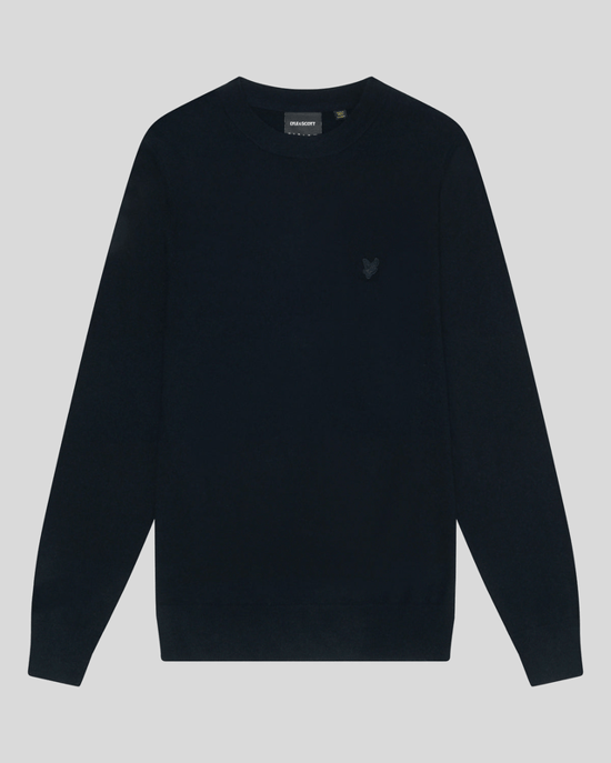 Lyle & Scott – Rundhalspullover aus Lammwolle – Marineblau - Image 5