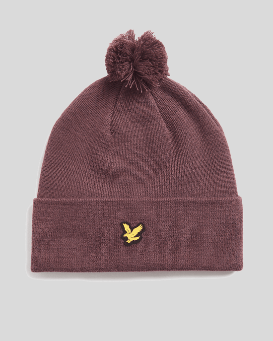 Lyle & Scott Golf Beanie aus Merinowollmischung - Lila - Image 1