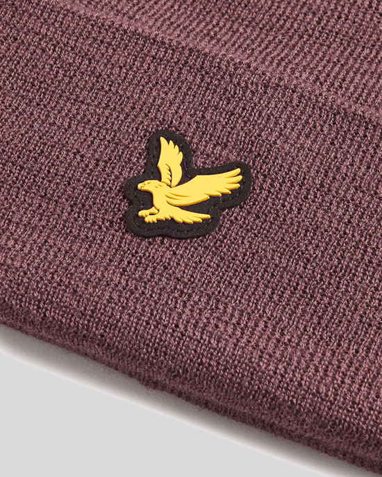 Lyle & Scott Golf Beanie aus Merinowollmischung - Lila - Image 3