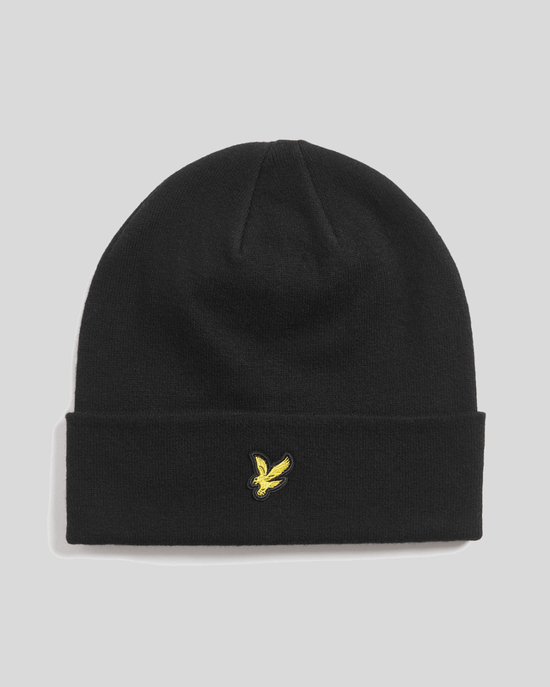 Lyle & Scott Beanie aus Merinowollmischung - Schwarz - Image 1