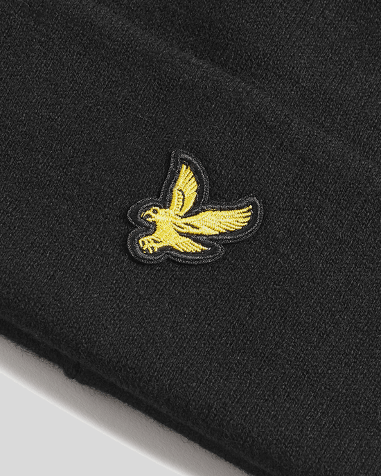 Lyle & Scott Beanie aus Merinowollmischung - Schwarz - Image 3