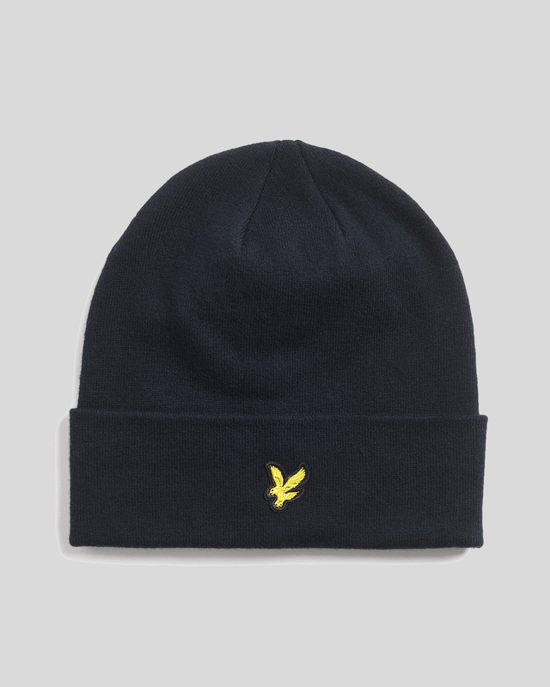 Lyle & Scott Beanie aus Merinowollmischung - Marineblau - Image 1