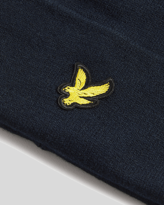 Lyle & Scott Beanie aus Merinowollmischung - Marineblau - Image 3