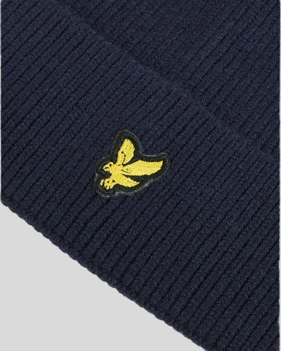 Lyle & Scott Strickmütze für Jungen – Marineblau - Image 3