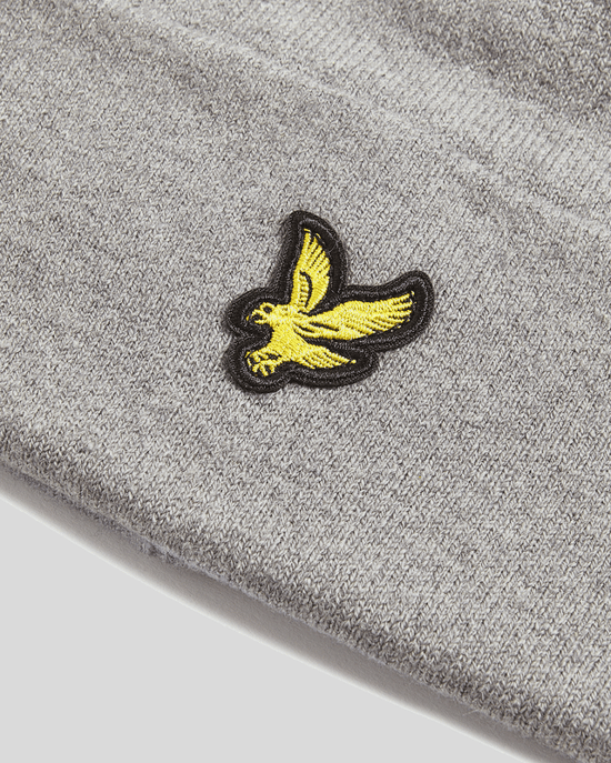 Lyle & Scott Beanie aus Merinowollmischung - Grau - Image 3