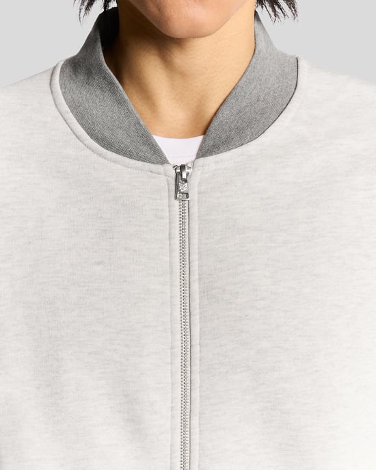 Lyle & Scott Halb Raglan Ärmels Jersey Bomber - Grau - Image 3