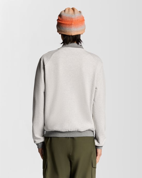Lyle & Scott Halb Raglan Ärmels Jersey Bomber - Grau - Image 4