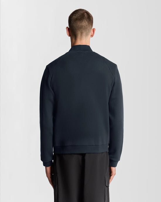 Lyle & Scott Halb-Raglan-Ärmel Jersey Bomber - Marineblau - Image 4