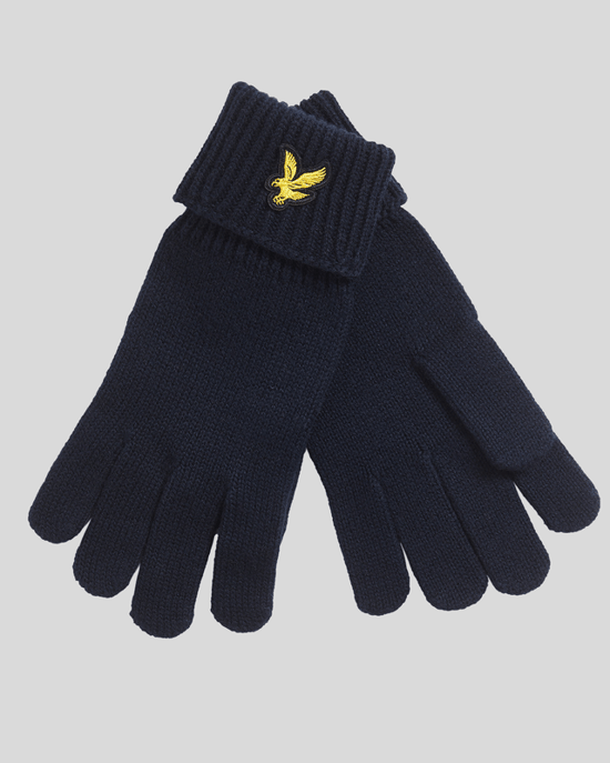 Lyle & Scott Handschuhe aus Merinowollmischung – Marineblau - Image 1