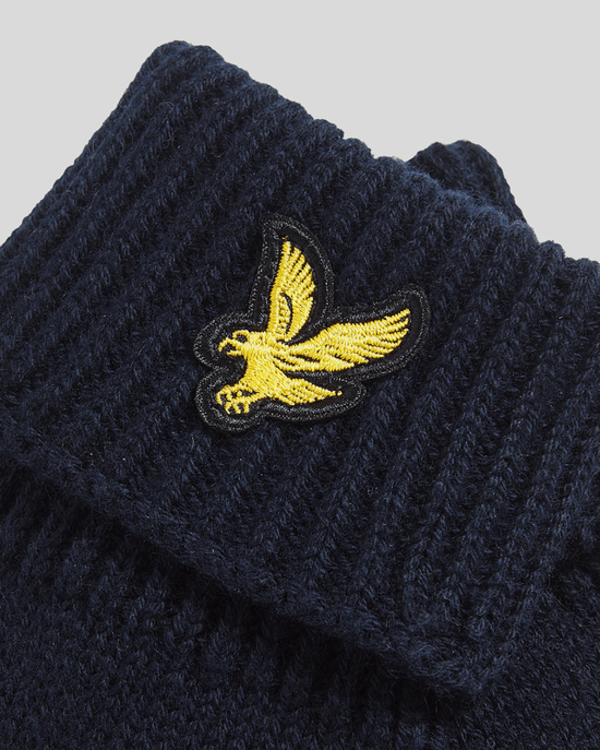 Lyle & Scott Handschuhe aus Merinowollmischung – Marineblau - Image 2