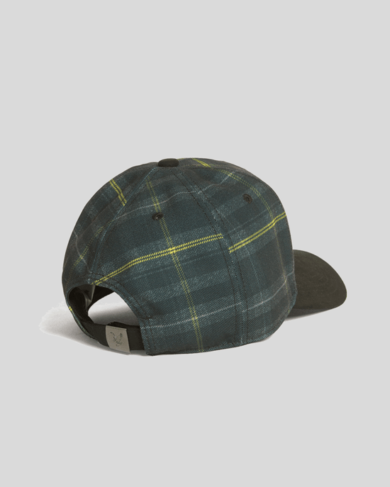 Lyle & Scott Baseballkappe mit kontrastierendem Schottenkaromuster – Schwarz - Image 2