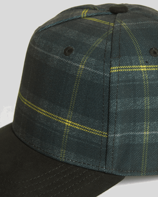 Lyle & Scott Baseballkappe mit kontrastierendem Schottenkaromuster – Schwarz - Image 3