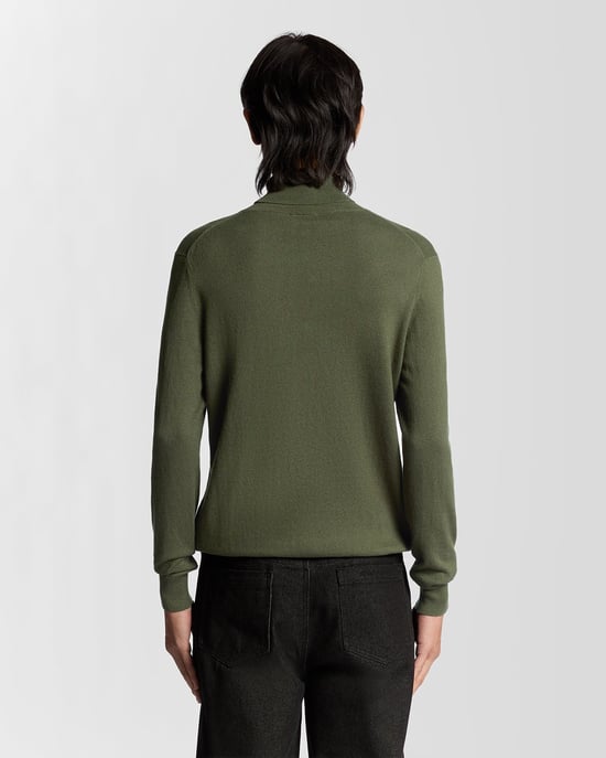 Lyle & Scott Baumwolle Merino Rollkragenpullover - Grün - Image 4