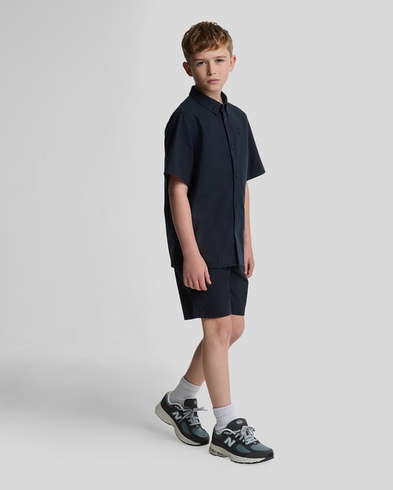 Lyle & Scott Leinenshorts für Jungen - Marineblau - Image 2