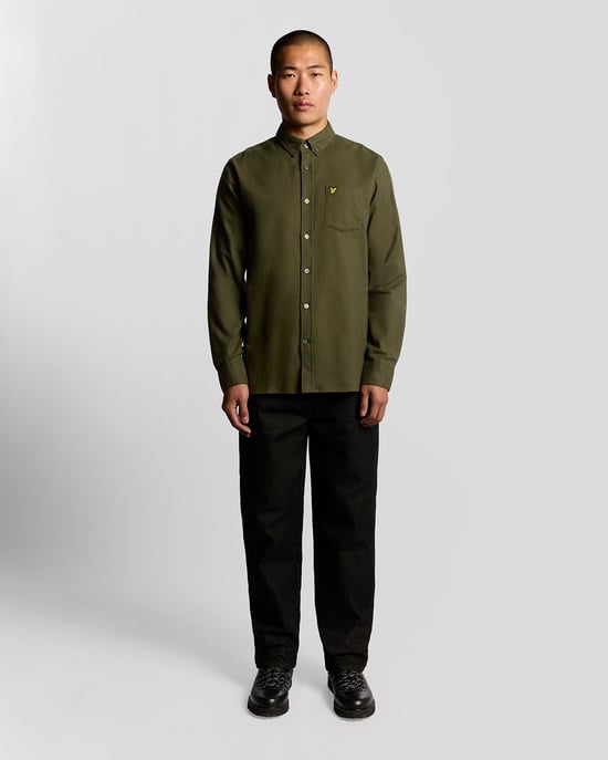 Lyle & Scott Button-Down-Flanellhemd - Grün - Image 2