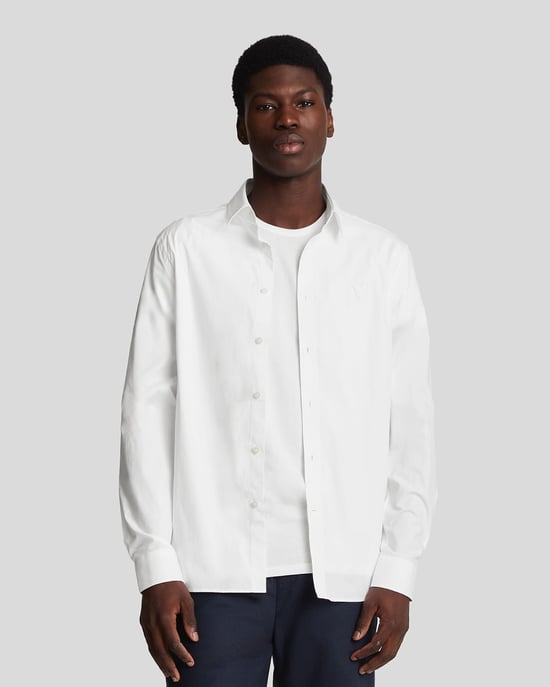 Lyle & Scott Popeline-Hemd aus Stretch-Stoff - Weiß - Image 1