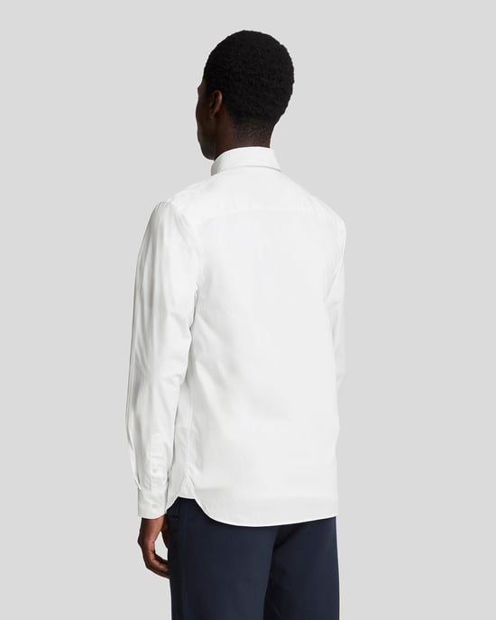 Lyle & Scott Popeline-Hemd aus Stretch-Stoff - Weiß - Image 3