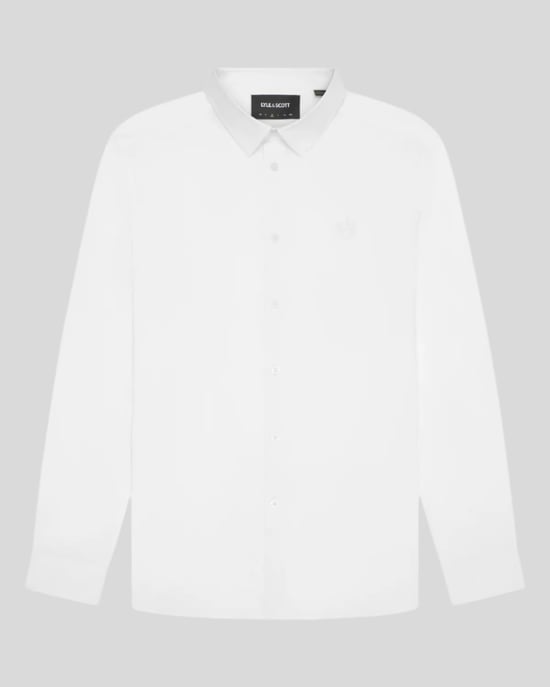 Lyle & Scott Popeline-Hemd aus Stretch-Stoff - Weiß - Image 5