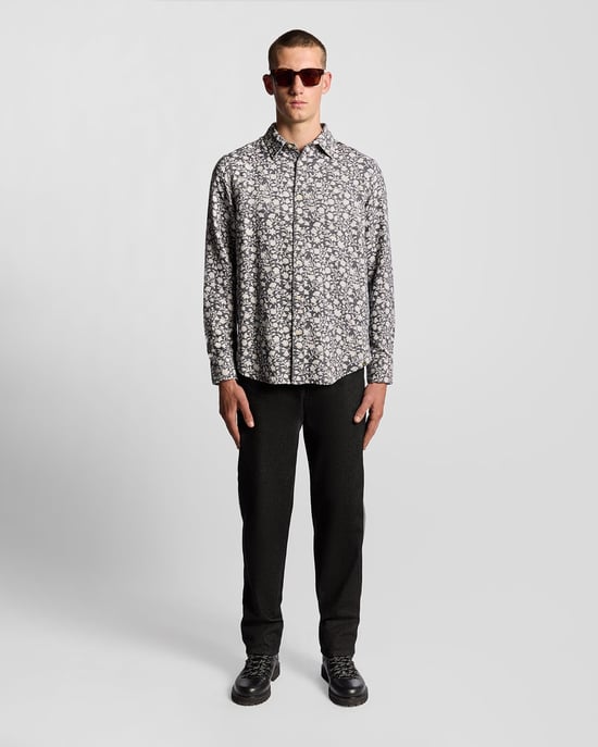 Lyle & Scott Viskose-Mix Floral Jacquard Hemd - Mehrfarbig - Image 2