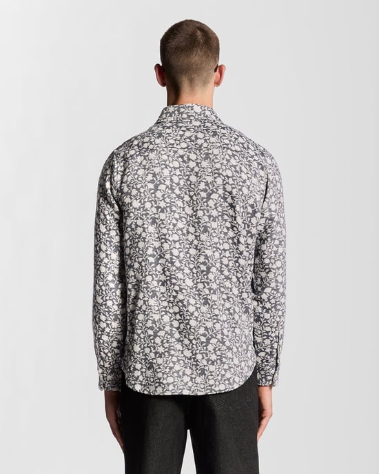 Lyle & Scott Viskose-Mix Floral Jacquard Hemd - Mehrfarbig - Image 4