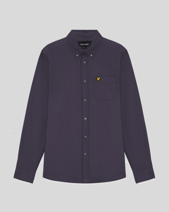 Lyle & Scott Baumwollhemd mit Knopfleiste - Grau - Image 5