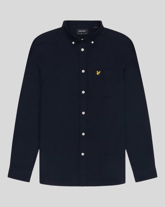 Dunkelblaues Langarmhemd von Lyle & Scott - Image 5