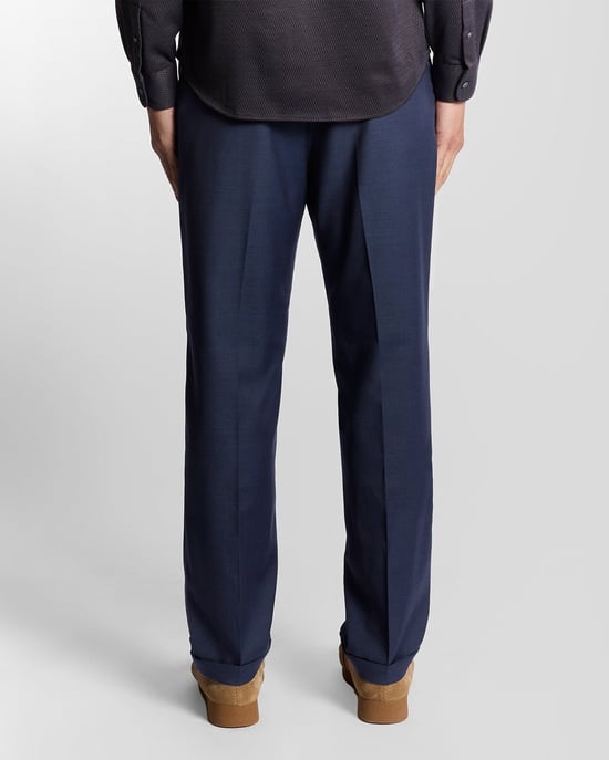 Lyle & Scott – Bundfaltenhose aus Haifischhaut – Schwarz - Image 4