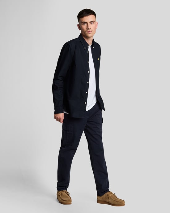 Lyle & Scott Cargohose mit Taschen – Marineblau - Image 2