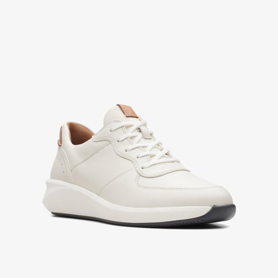 Un Rio Sprint Weiß Kombination Leder Sneakers - Image 3