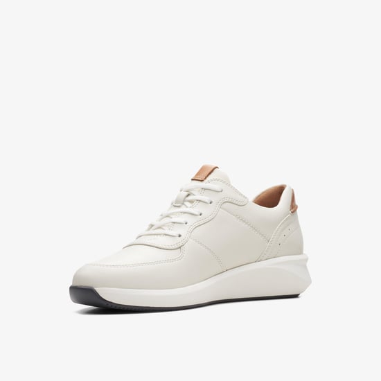 Un Rio Sprint Weiß Kombination Leder Sneakers - Image 4