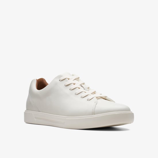 Un Costa Spitzen Weiß Leder Sneaker - Image 3