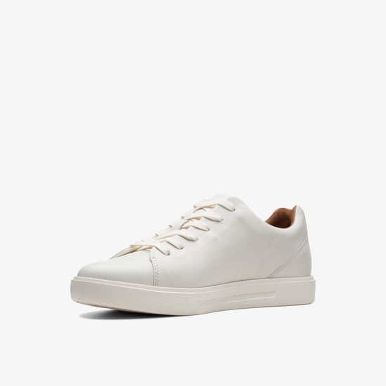 Un Costa Spitzen Weiß Leder Sneaker - Image 4