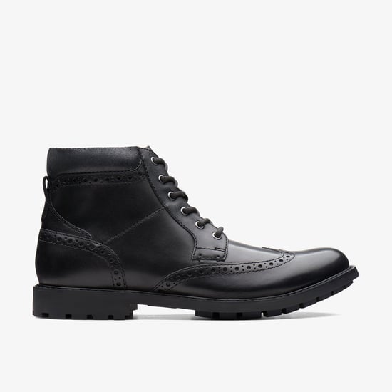 Curington Rise Schwarze Glattlederstiefel - Image 1